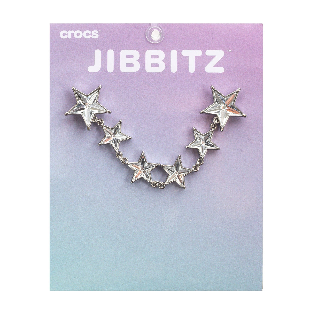 Crocs Silver Metal Star Chain Jibbitz Charm - Multi Color