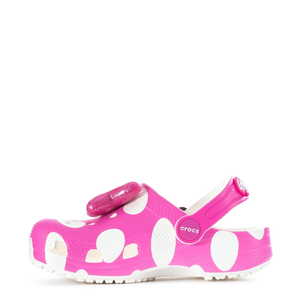Crocs Toddler Minnie Mouse Classic Clog - Pink / White